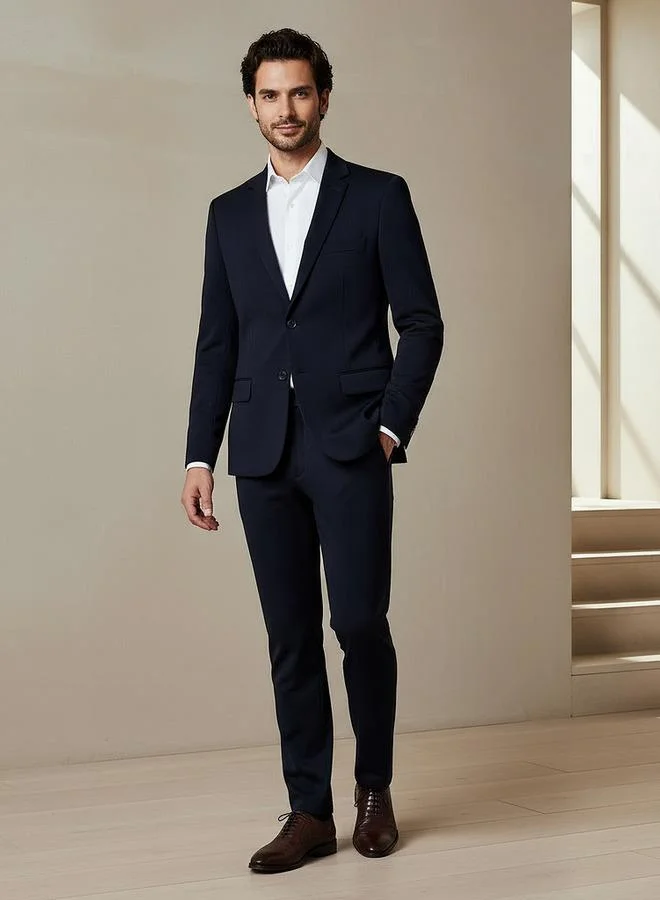 Splash FAV Men Slim Fit Notched Lapel Blazer
