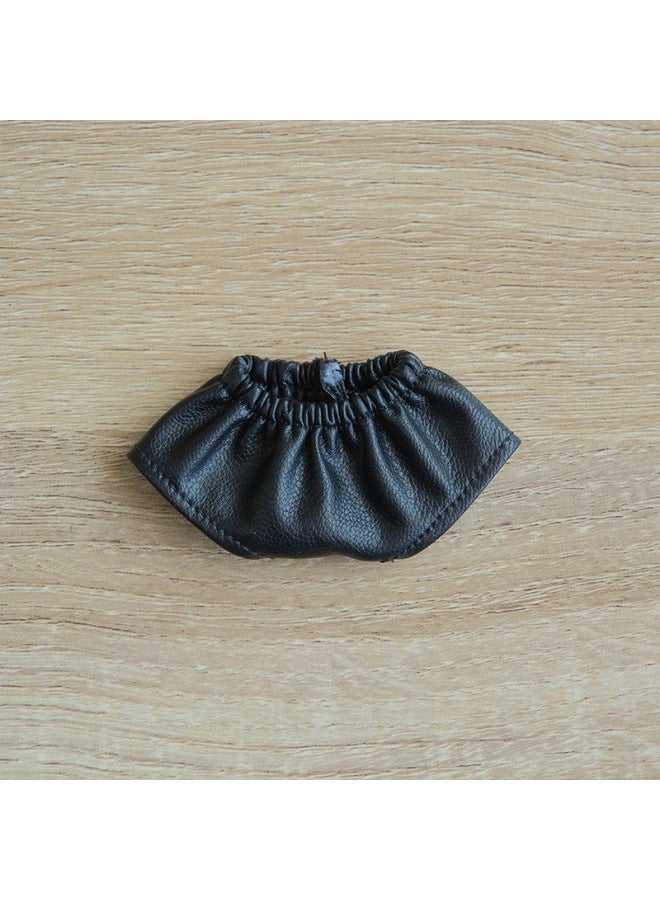 Cotton Doll Bear Toy Clothing Accessories Summer Leather Pants Leather Skirt Bear Clothes Doll Clothing Clothes Logo Printing-Color:Y025-5 Black-Height:4cm  - Image 1