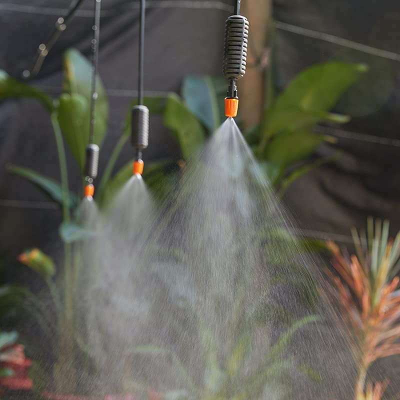 Appster(5Pcs) Drip Irrigation Misting Nozzles Adjustable Garden Dripper Spray Sprinkler Atomizing Micro Mist Head Atomizer Fogger For Greenhouse Agricultural Watering System Sprayers-5Pcs-Plastic - Image 5