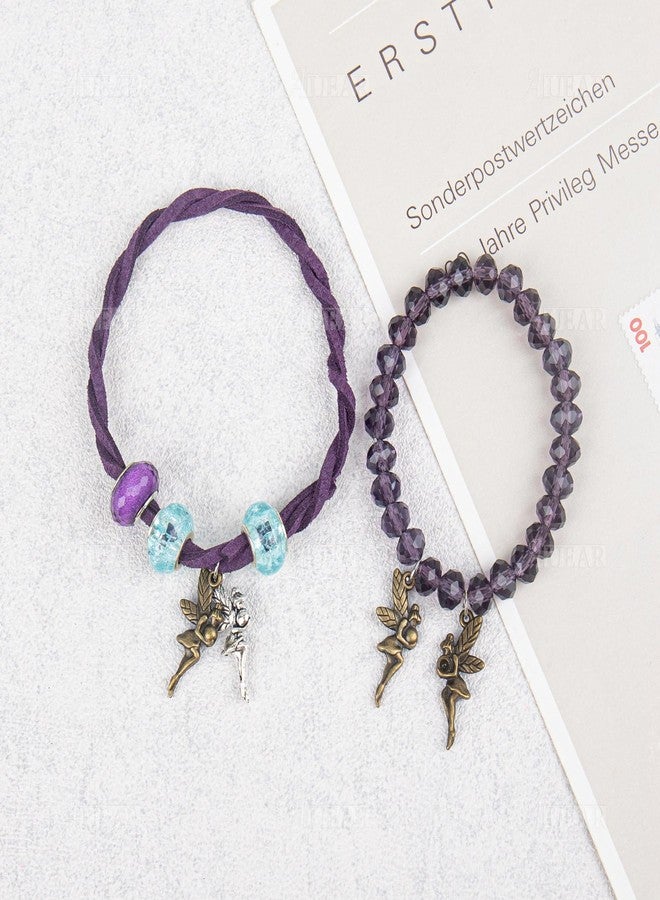 AUEAR, 100 Pack Fairy Angel Charms Pendants Pendant Beads Alloy Charm for DIY Bracelet Jewelry Making Crafting (2 Colors) - Image 5