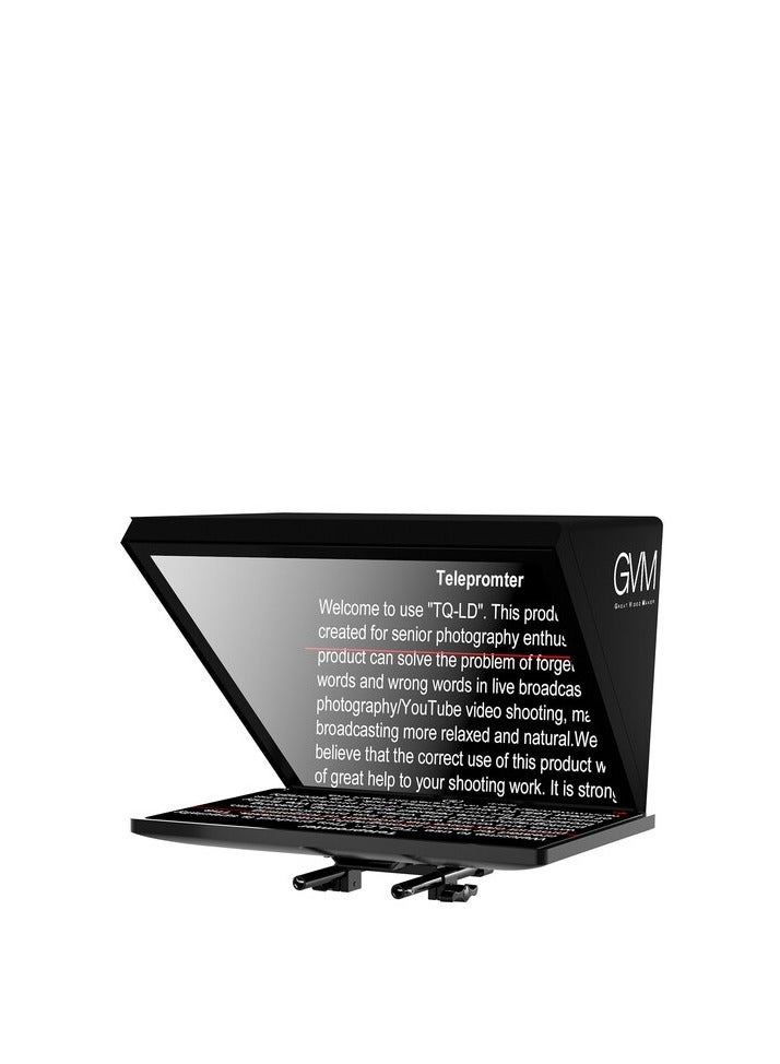 GVM Great Video Maker GVM TQ‑LD‑1 Teleprompter Travel Kit – 18.5″ Android All‑in‑One Monitor, 70/30 AR Glass, Bluetooth Remote & Flight Case - Image 1