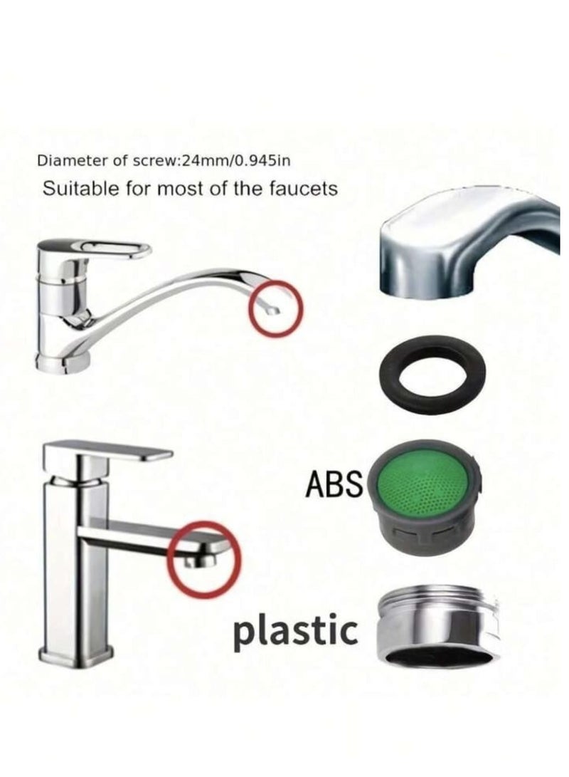 4قطع فوهات صنابير توفير المياه - قابلة للاستبدال بالسلك، مضادة للترسيب، منقي فوهة صنابير المطبخ والحمام مع تركيب سهل - مصنوعة من مواد أخرى - Image 4