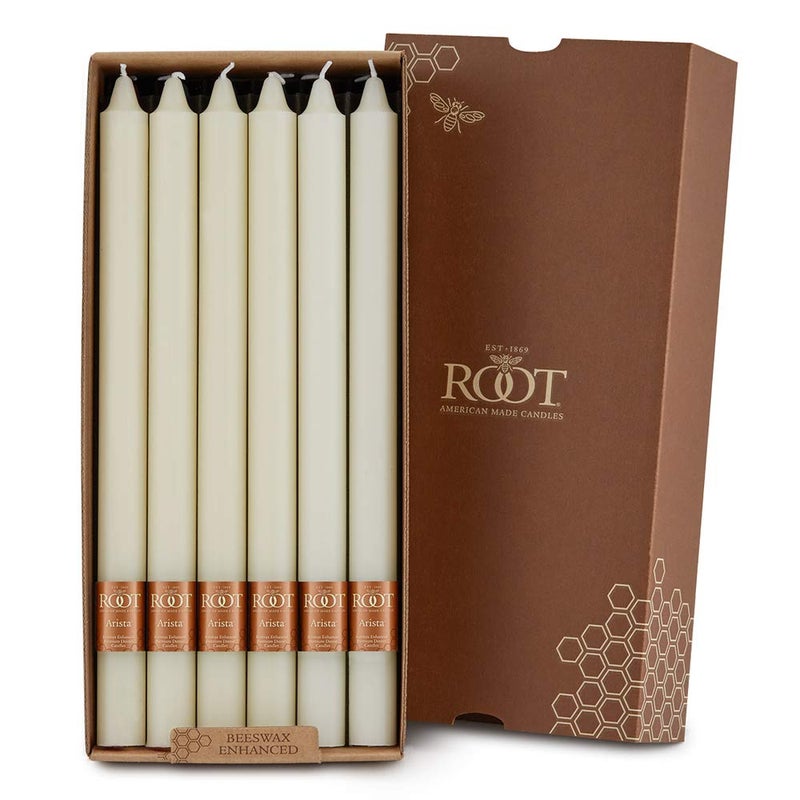 Root Candles 8217 Unscented Smooth Arista 12Inch Dinner Candles Ivory