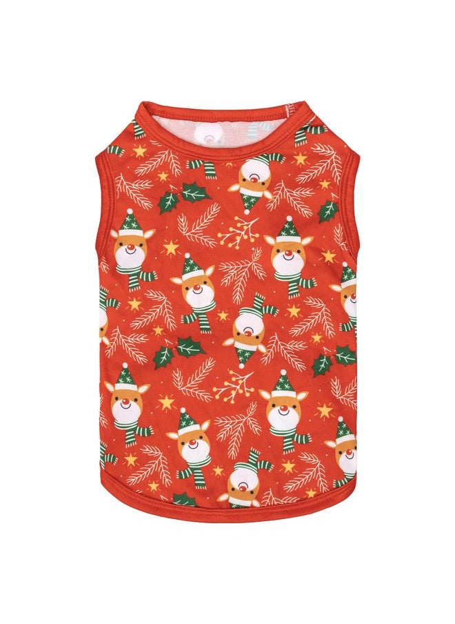 CuteBone - CuteBone Dog Christmas Shirts 2-Pack Soft Pet Clothes Breathable Summer Vest for Small Puppy and Stretchy Cat Apparel 2BX16XL - Image 1