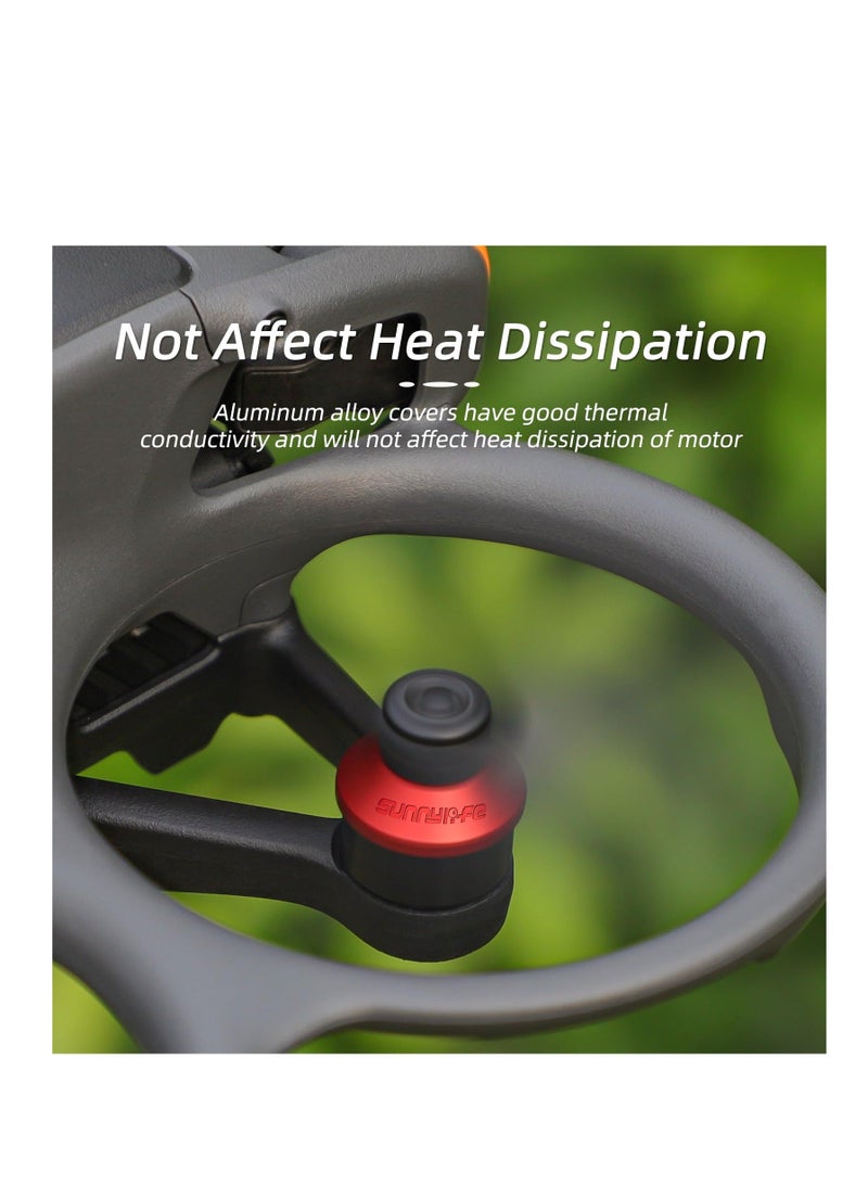 Motor Cover for DJI Avata 2, 4Pcs Aluminum Alloy Dustproof Waterproof Protective Motor Cover Cap for DJI Avata 2 Drone Motor Cover, Protection Mounts for DJI Avata 2 Drone Accessories (Red) - Image 5
