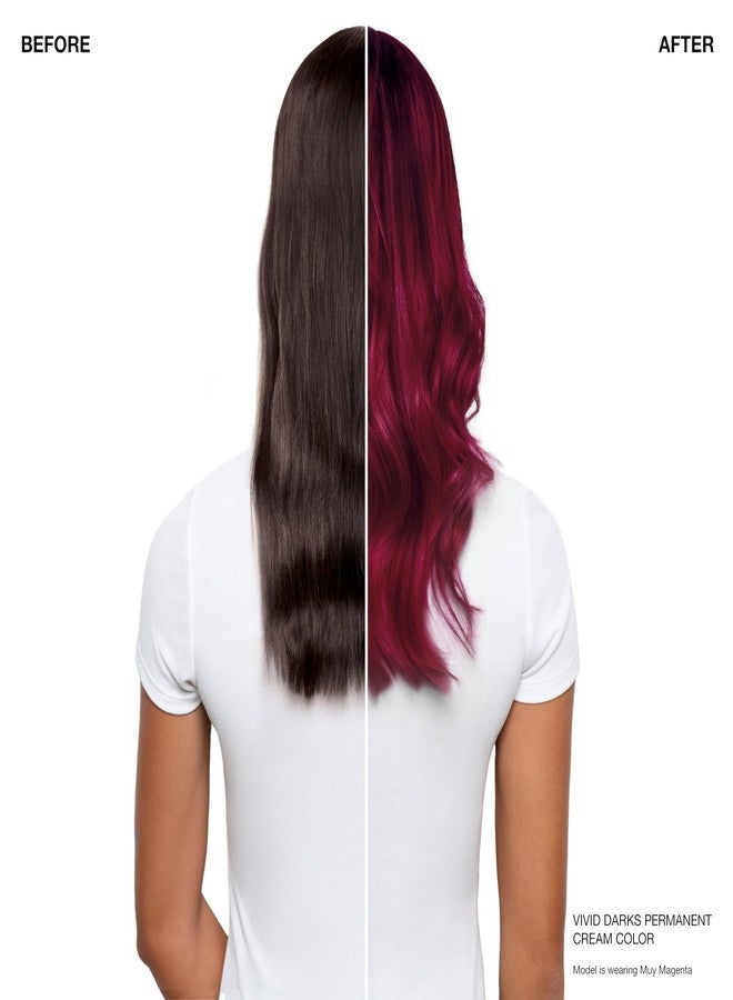 COLORCHARM VIVID DARKS | Permanent Cream Color | Vibrant Color for Dark Hair | Nourishing Vegan Formula | No Bleach Needed | Muy Magenta | 2 Fl Oz - Image 2