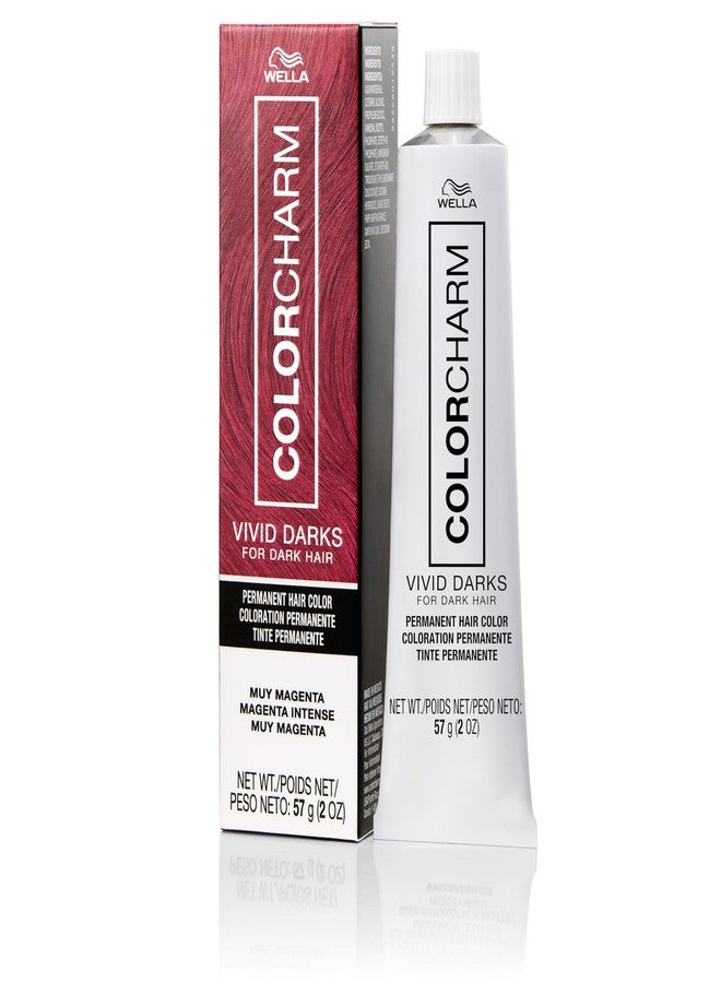 COLORCHARM VIVID DARKS | Permanent Cream Color | Vibrant Color for Dark Hair | Nourishing Vegan Formula | No Bleach Needed | Muy Magenta | 2 Fl Oz - Image 1