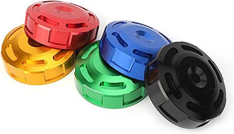 QASULER Front Brake Fluid Reservoir Cap - Blue - Image 3