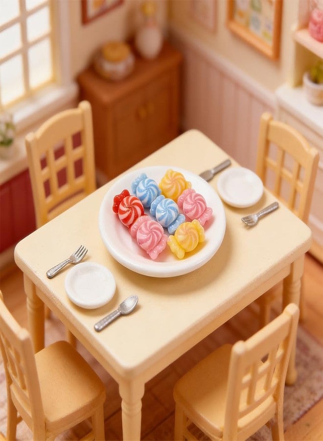 Luckforest Miniature Resin Candy, 120 Pcs 6 Colors Mini Candy Food Models for Dollhouse Decor DIY Crafts Mini Kitchen Micro Landscaping Decoration - Image 4