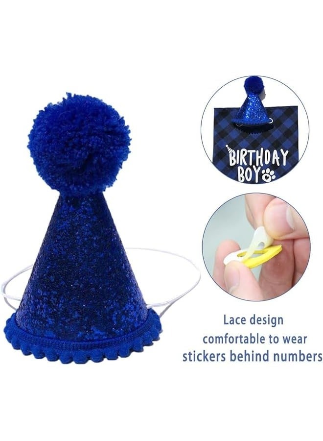 Pet plaid triangle bandana bib dog birthday triangle bandana bib pet birthday hat - Image 3