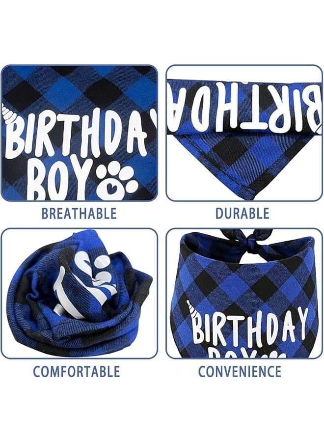 Pet plaid triangle bandana bib dog birthday triangle bandana bib pet birthday hat - Image 4