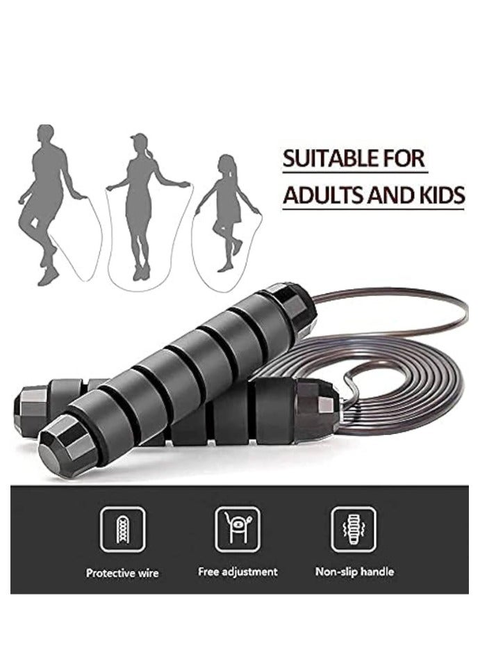 تشيس اب حبل القفز، كابل حبل القفز السريع الخالي من التشابك مع محامل كروية للنساء والرجال والأطفال، حبل قفز فولاذي قابل للتعديل مع مقابض إسفنجية للياقة البدنية والتمارين المنزلية والجسم النحيف - Image 2
