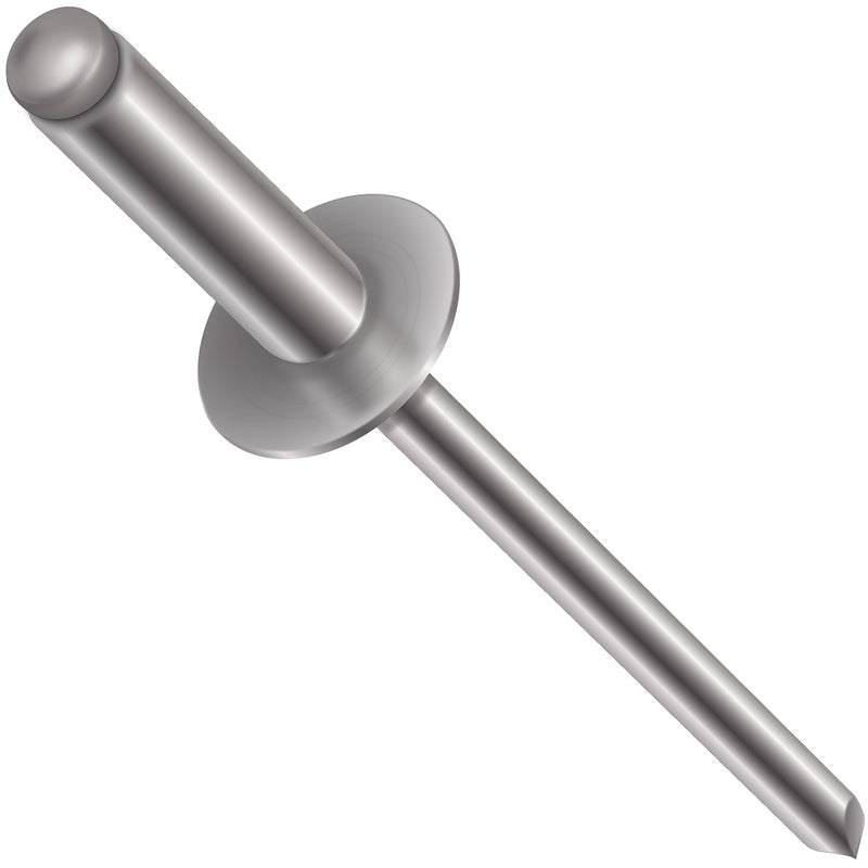 LauTech 5mm x 19mm Pop Rivets Rivet with Large Flange Rivets (50 Pack) - Blind Rivet, Large Head Dome Rivets with Aluminium Body and Steel Mandrel for Metal, Tinplate, Metal Fastening - Push Rivets - Image 1