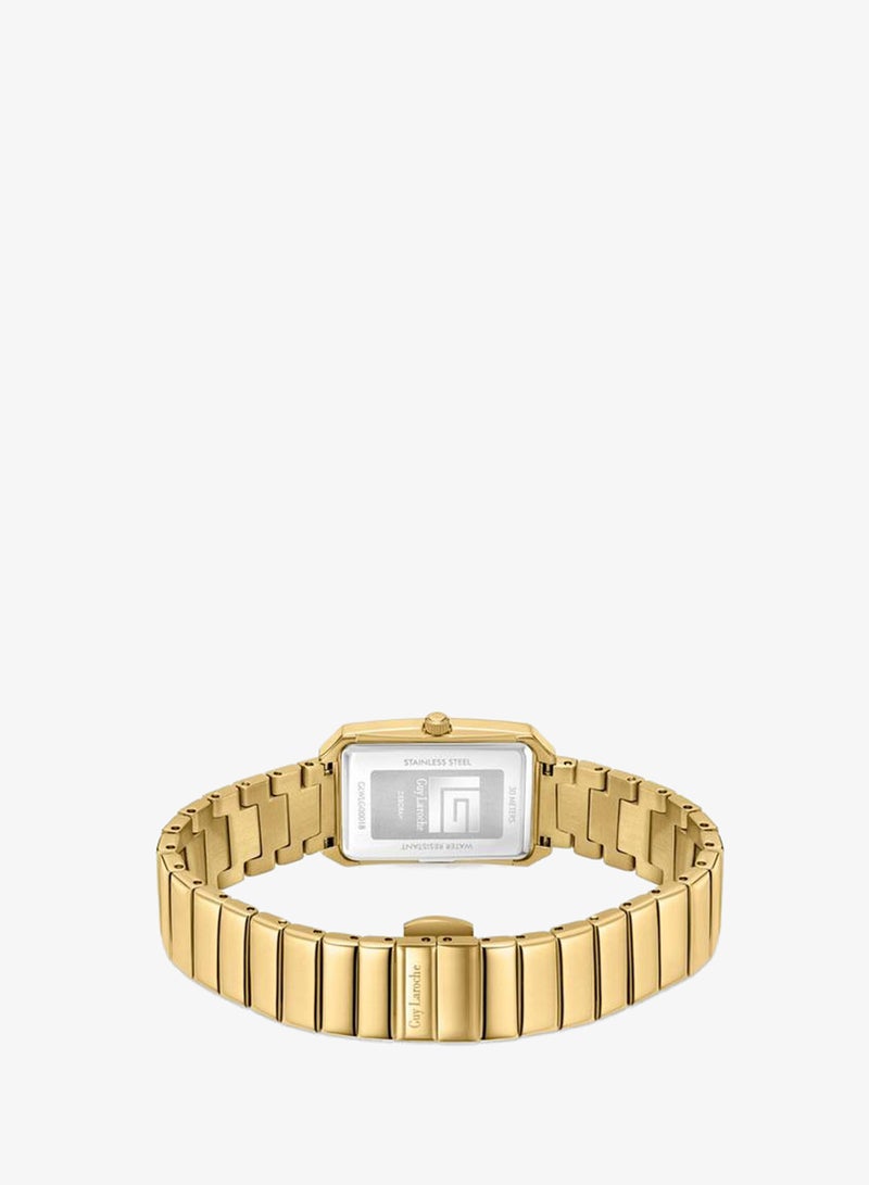 Guy Laroche Deborah White Dial Gold Metal Bracelet Analog Watch for Women 22.5mm - Image 3