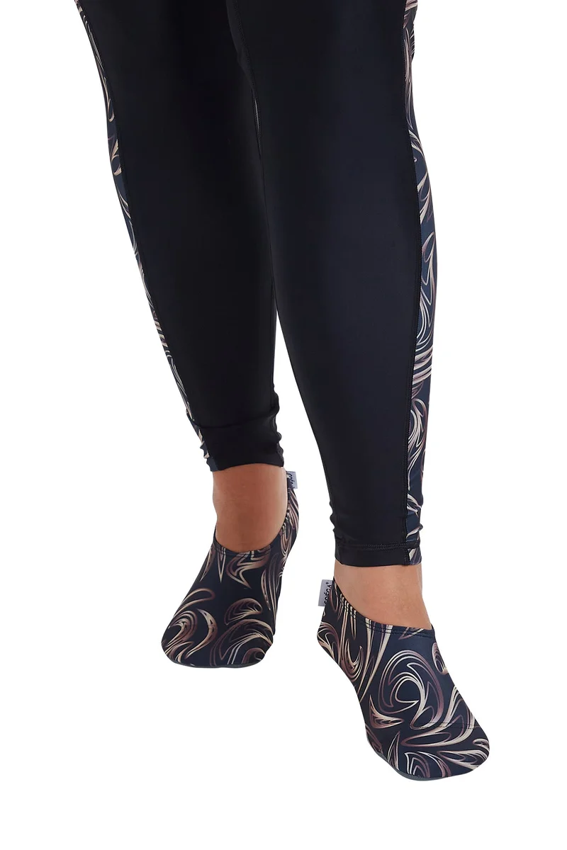 كويجا صن وير COEGA Ladies Adult Pool Shoes - Nero Golden Swirls