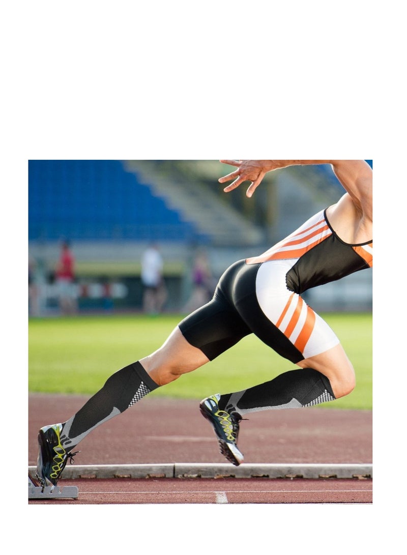 SYOSI Compression Socks, 4 Pairs L/XL for Women and Men, Athletic, Travel, Running, Fitness, Flight Socks, Reduce Calf Pain Faster Recovery (Multicolors) - Image 2