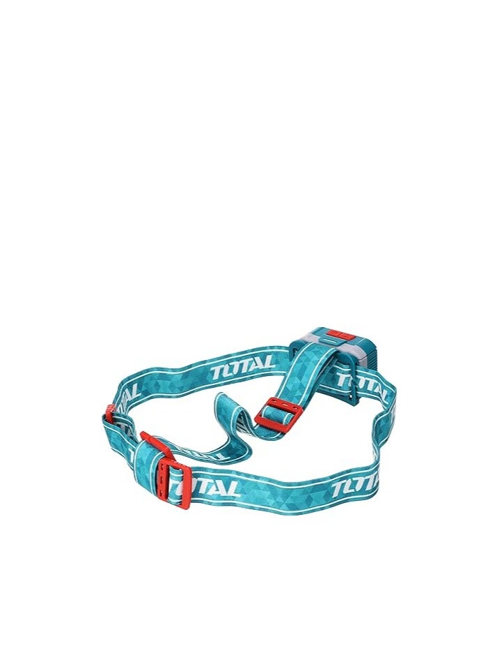 TOTAL Super Total Headlamp 200 Lumens | 3xAAA Battery | 91m Beam Distance | IPX4 Waterproof | Brightness Levels: Max 200 & Low 100 Lumens  - Image 3