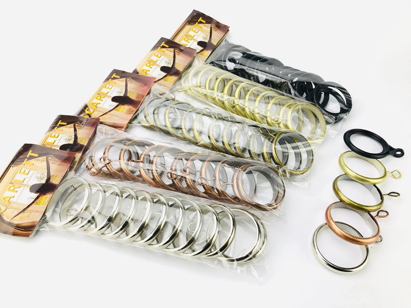 Window Curtain Grommets - Dark Rose Brass - 24 Ring Metal with Inner Chafing Muffler and Friction Reducing Grommets with Curtain Drape Barrel - Curtain Rings (Dark Rose Copper, 24) - Image 5