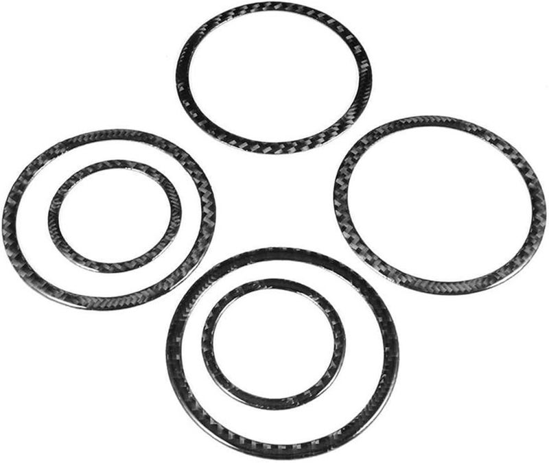 DEMULAX Carbon Fiber Car Door Speaker Trim Rings - Image 1