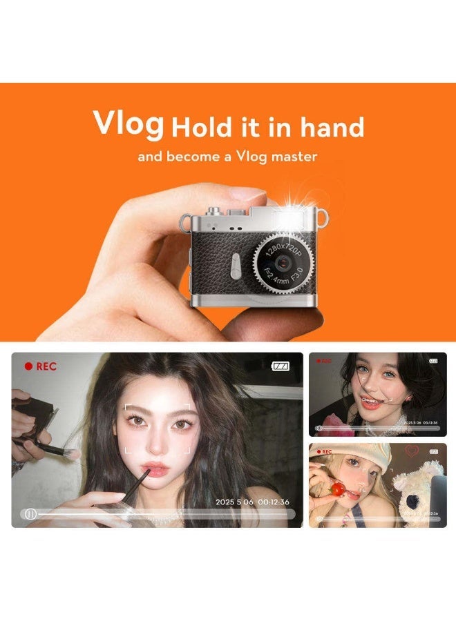 Mini Retro Digital Camera 720p HD Video – Portable Compact Camcorder with 30FPS Video, Wide Zoom, Switchable Creative Filters, Instant Photo Capture, Lightweight Beginner-Friendly Pocket Camera for Travel and Gifts (white) - Image 5