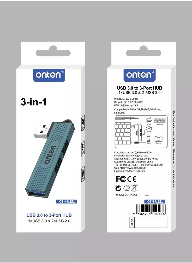 موزع USB C 3 في 1 من US51 إلى موزع USB 3.0 X1 وUSB 2.0 X2 - pzsku/ZC955D4EE2BD40297C6CCZ/45/_/1738754955/fafa8d4f-a798-4faf-8686-783fe0931375