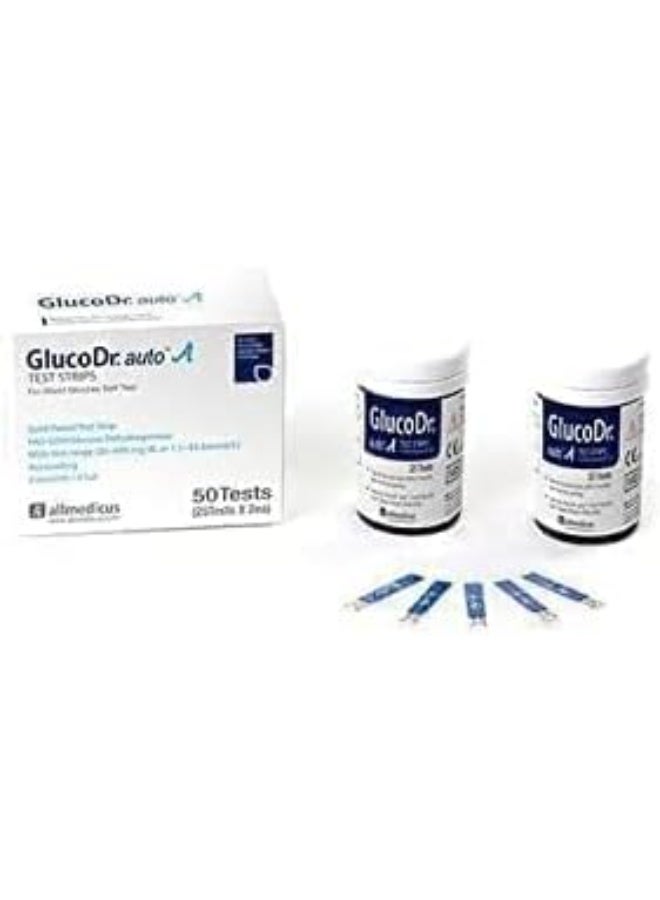 Gluco Dr Gluco Doctor Auto Blood Glucose Test Strips, 50 Strips - Image 2