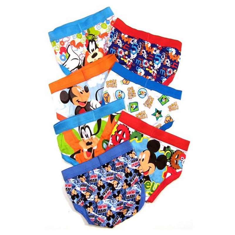 Disney Mickey Mouse 100% Combed Cotton Briefs Available in Sizes 2/3t, 4t, 4, 6 and 8 Multi - Image 4