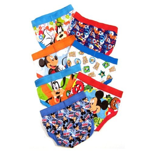Disney Mickey Mouse 100% Combed Cotton Briefs Available in Sizes 2/3t, 4t, 4, 6 and 8 Multi - Image 1