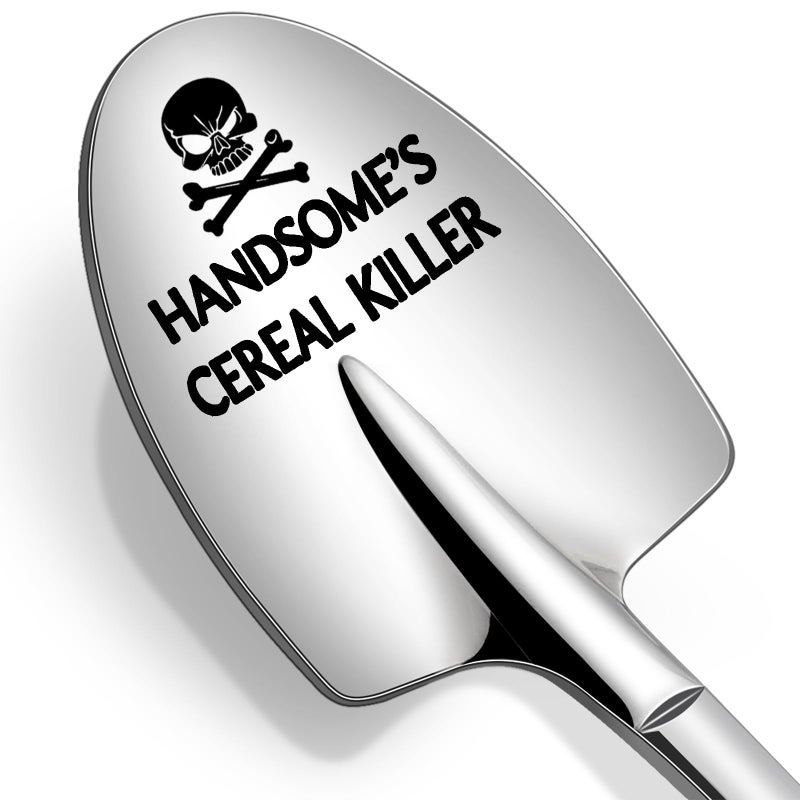 Lovingly Yours Birthday Gifts for Men Boyfriend Him, Fathers Day Gift for Husband, Easter Mens Funny Cereal Killer Spoon - Image 1