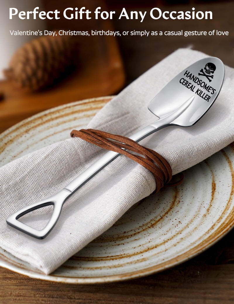 Lovingly Yours Birthday Gifts for Men Boyfriend Him, Fathers Day Gift for Husband, Easter Mens Funny Cereal Killer Spoon - Image 4