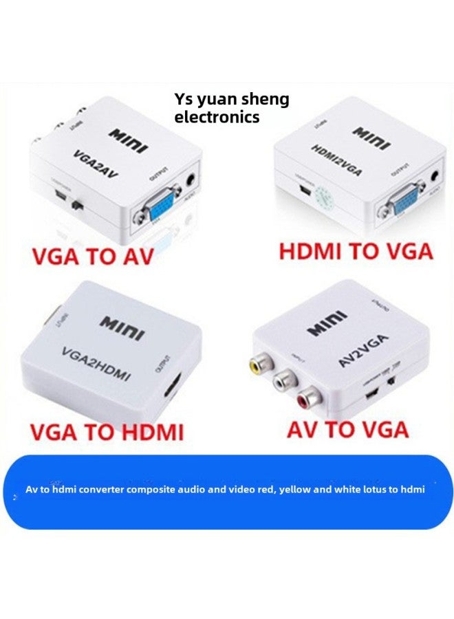 AV HDMI Video Signal Converter AV2HDMI AV To HDMI AV-Color:HDMI-AV White  - Image 2