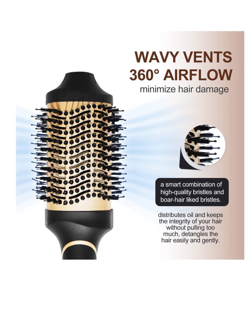 ELTRAZONE - Hot Air Brush,Hair Dryer Brush, Professional Hair Dryer & Volumizer 3 in 1 Upgrade Anti-Scald Negative Ionic Technology Hair Straightener Brush,Salon Negative Ion Ceramic Electric Blow Dryer - Image 1