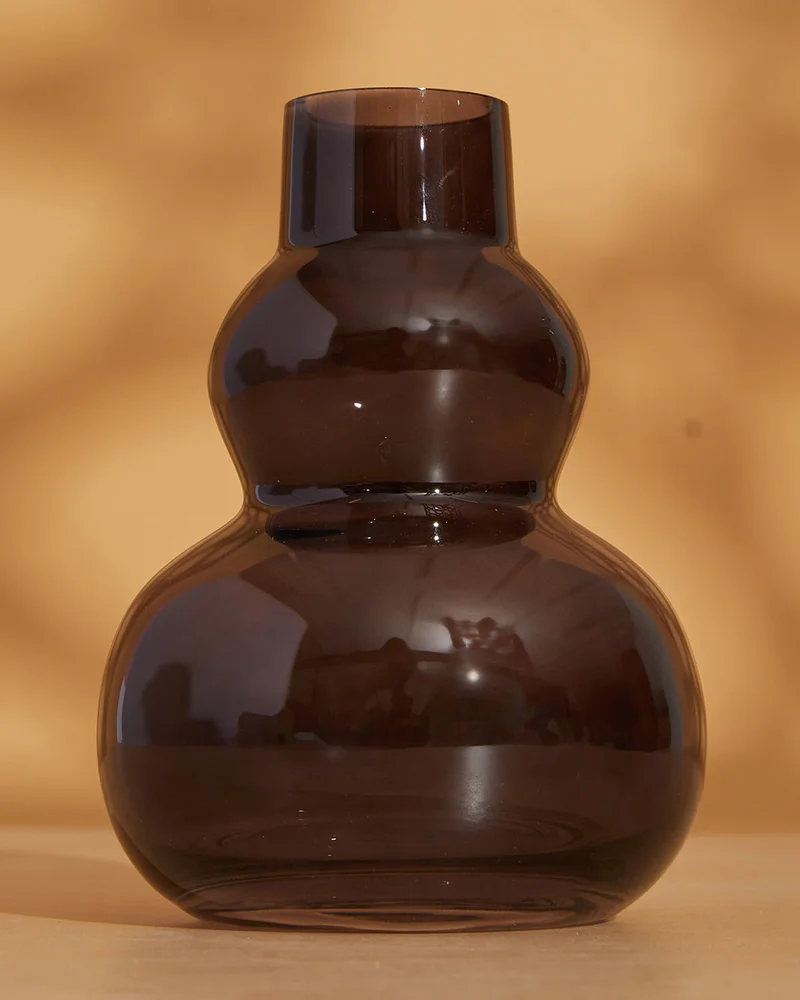 REDTAG Brown Round Glass Vase