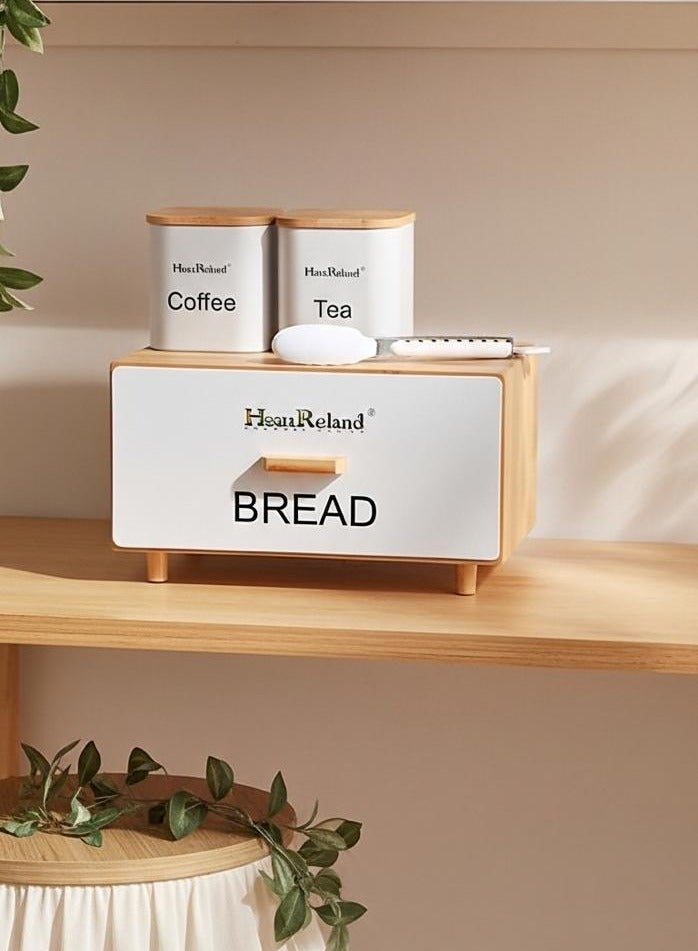 HausRoland Tea and coffee storage jars with ayasha for baking storage - Image 1