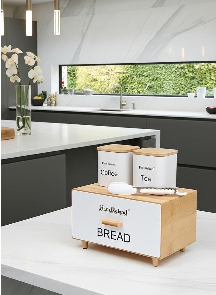 HausRoland Tea and coffee storage jars with ayasha for baking storage - Image 2