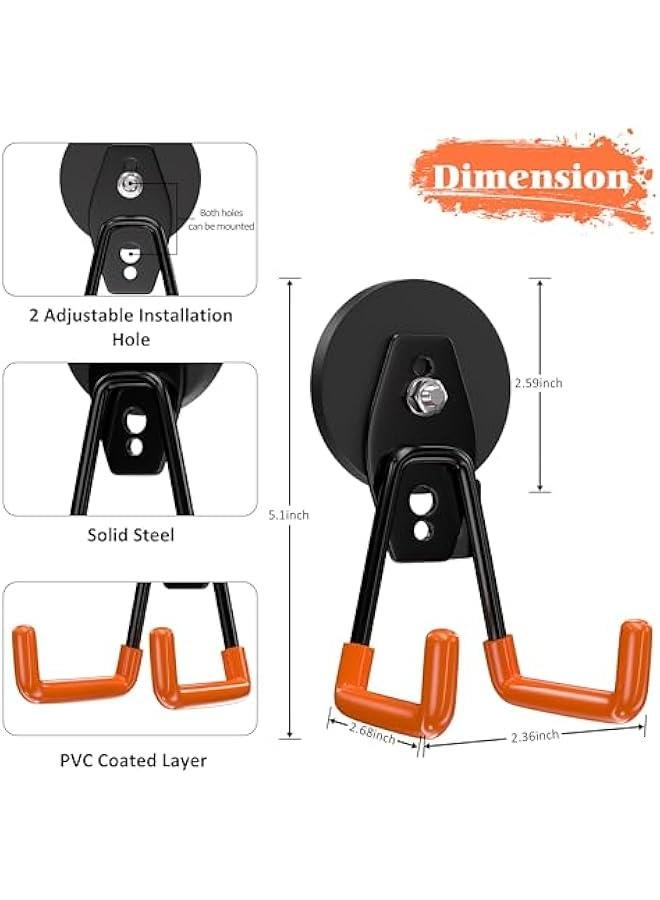 Heavy-duty Rare Earth Magnet Hooks - 1 Pack for Garage Storage - Hang Ladder, Power Tools, Toolbox, Broom, Extension Cord - Image 2