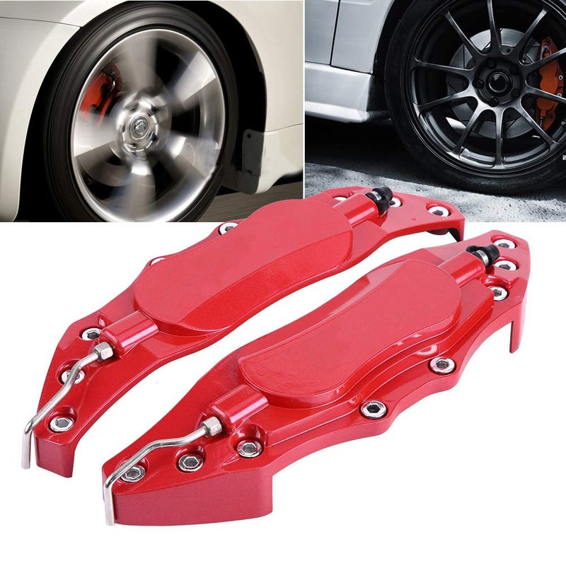 Generic BOROCO Brake Caliper Cover, 2 Pieces Aluminum Car Brake Caliper Protection Cover for Wheel Hub 16 Inches-17 Inches Medium(Red)  - Image 2