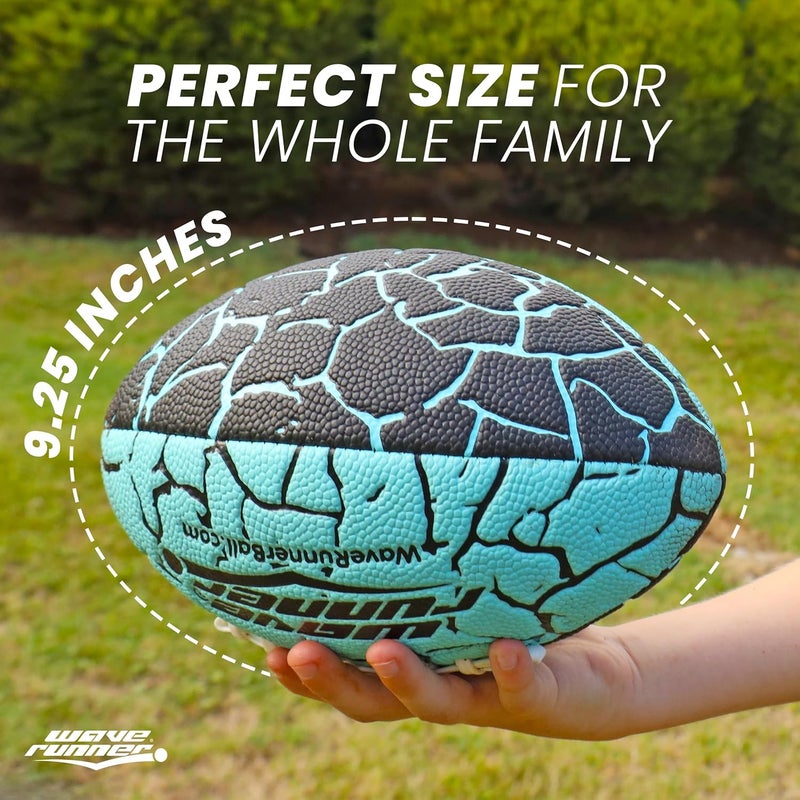 WaveRunner Grip It Waterproof Junior Size Football, 9.25 Size, Durable & Double Laced, Perfect for Beach Accessories, Kids Games, Pool Toys, Outdoor Games, All-Weather Indoor & Outdoor Play - Image 3