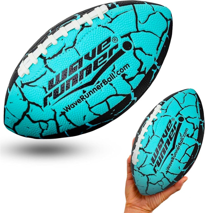 WaveRunner Grip It Waterproof Junior Size Football, 9.25 Size, Durable & Double Laced, Perfect for Beach Accessories, Kids Games, Pool Toys, Outdoor Games, All-Weather Indoor & Outdoor Play - Image 1