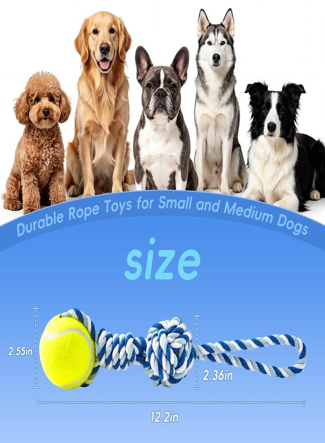 Erhalithegro Interactive Tug of War Rope Toy for Medium & Small Dogs - Outdoor Tether Tug Toy with 1 Knot & Tennis Ball, Puppy Teething Chew Cotton Toy - Image 2