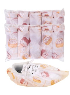 KASTWAVE Shoe Covers Disposable Non Slip ,Disposable printed cartoon made of non-woven fabric, wear-resistant shoe covers for students and children, thickened household anti-skid indoor,2 bags (50 pairs)  - Image 1