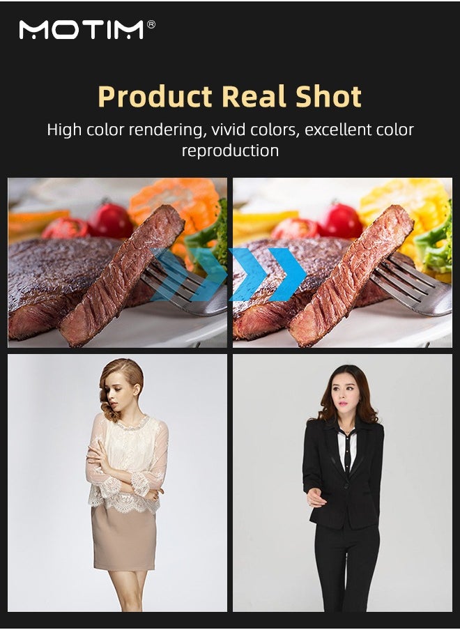 Motim - Professional Photography Softbox Lighting Kit With 150W LED 3 Colors LED Bulb, Umbrellas Softbox With Remote Controller for Video Recording, Portraits Product Shooting - Image 1