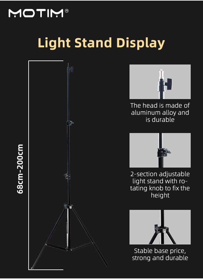 Motim - Professional Photography Softbox Lighting Kit With 150W LED 3 Colors LED Bulb, Umbrellas Softbox With Remote Controller for Video Recording, Portraits Product Shooting - Image 1