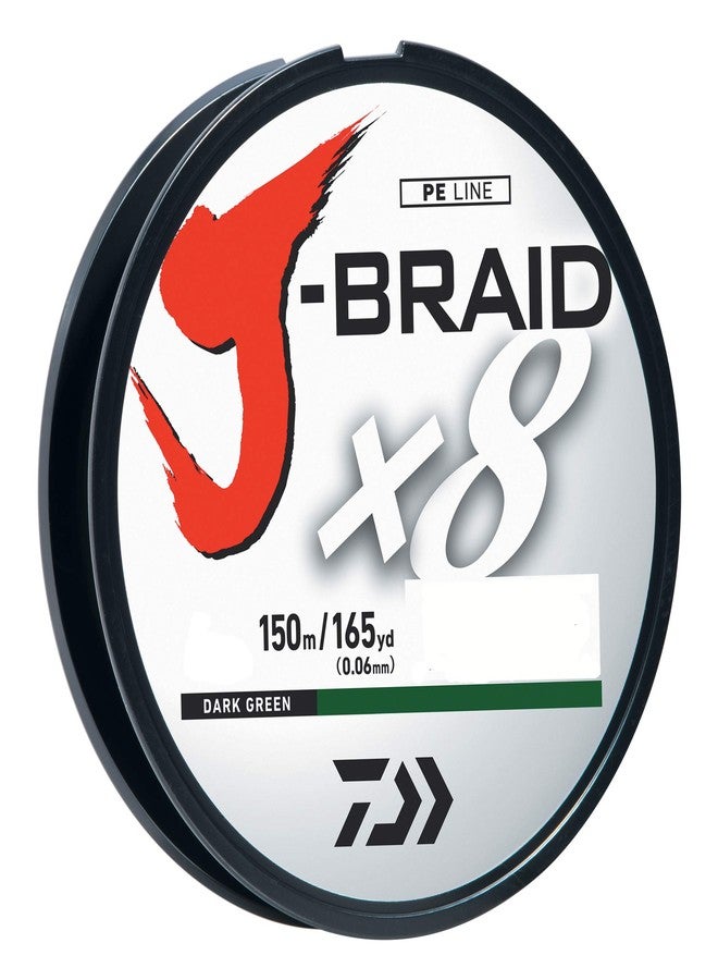 Daiwa J-BRAIDX8, Filler Spool, Dark Green, Mono Dia.= 8lb.