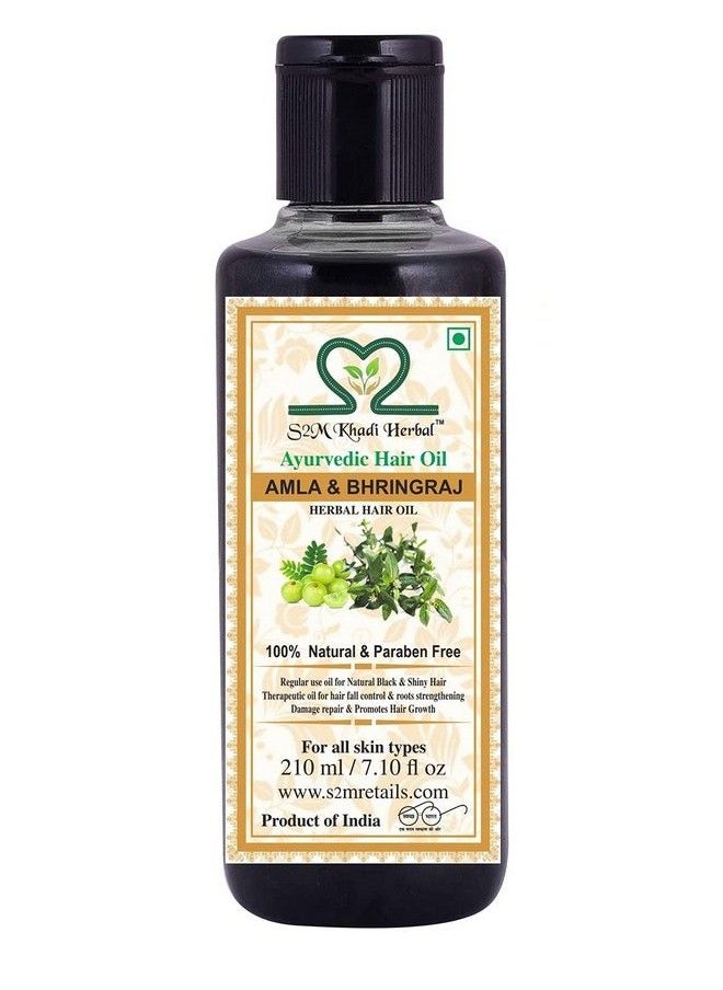 Khadi Pure Herbal Amla & Bhringraj Hair Oil 210 Ml (Pack Of 2)  - Image 3