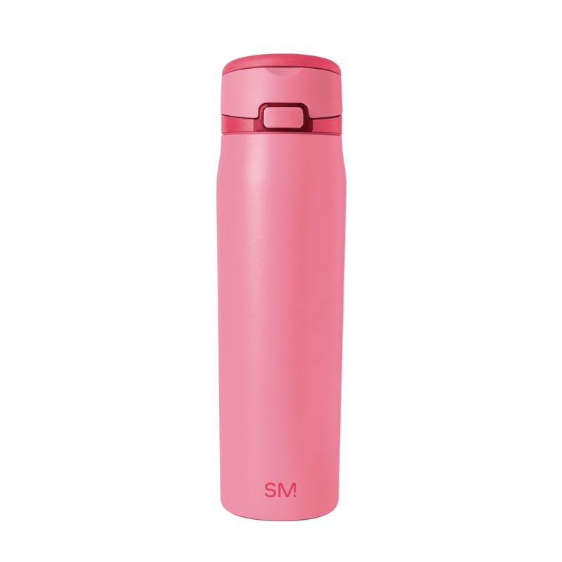 Simple Modern Mesa Loop Water Bottle with Covered Straw and Handle 24oz Cup Holder Friendly Insulated Stainless Steel Bottles for Travel Sports and School Velvet Pink - Image 2
