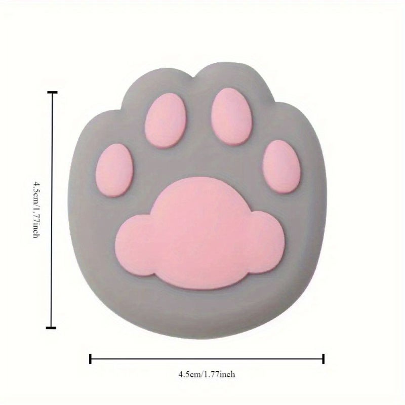 White Cat Paw Door Stopper 5pcs Anti Collision Quiet Cushion Pad Home Decor - Image 3
