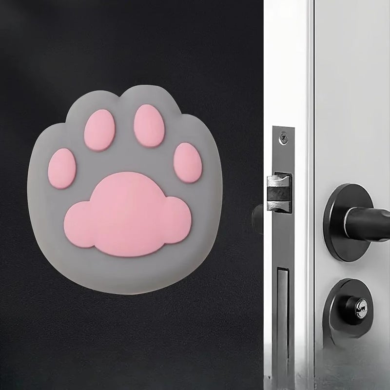 White Cat Paw Door Stopper 5pcs Anti Collision Quiet Cushion Pad Home Decor - Image 4