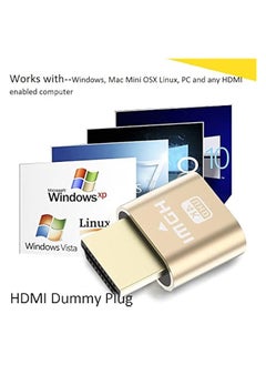 erorex HDMI Dummy Plug 4K, 5Pack Headless Display Adapter, Virtual Monitor Display Emulator for Computer Desktop, Supports up to 3840x2160@60Hz, 1080@120Hz DVI EDID Emulator  - Image 3