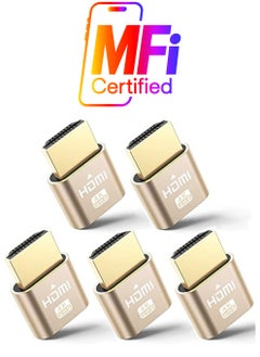 erorex HDMI Dummy Plug 4K, 5Pack Headless Display Adapter, Virtual Monitor Display Emulator for Computer Desktop, Supports up to 3840x2160@60Hz, 1080@120Hz DVI EDID Emulator  - Image 1